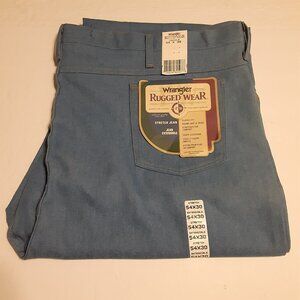 NWT Wrangler Rugged Wear Men's Light Wash Classic Fit Jeans Size 54x30